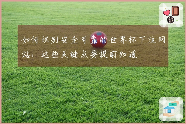 如何识别安全可靠的世界杯下注网站，这些关键点要提前知道